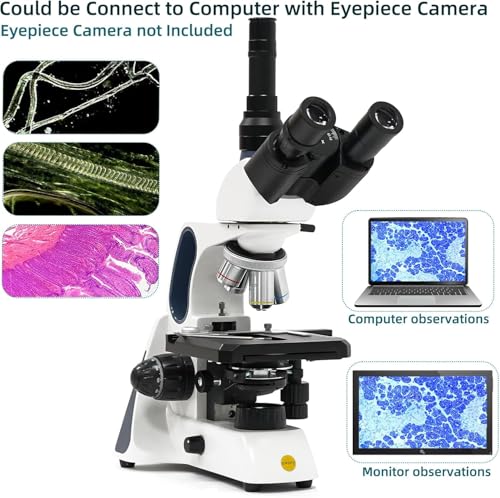 SWIFT SW400 Trinocular Compound Microscope 40X-2500X Infinity Optical - color: SW400T