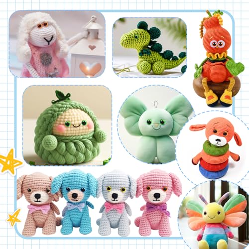 TOAOB 20pcs Sew On Safety Eyes Buttons 12mm 5 Colors Plastic Mushroom Domed Sewing Crafting Eyes for DIY Stuffed Animals Amigurumis Crochet Doll Making - size: 12mm