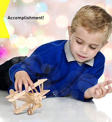 Puzzled 3D Puzzle Nieuport 17 Airplane - Wood Puzzle Pieces- 30pc Pack