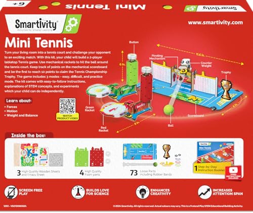 Smartivity DIY Tabletop Tennis Game for Kids 6-12 Years - style: Tabletop Tennis