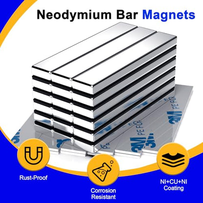 Powerful Neodymium Bar Magnets, 24 Pack N52 Heavy Duty Magnet, 60x10x5mm - size: 60x10x5 mm, style: 24 Pack