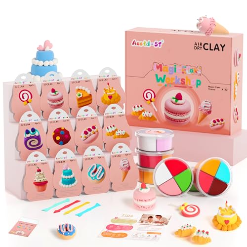 Aestd-ST Air Dry Clay Kit - Cake Themed, Modeling Clay for Kids - color: Cake Theme