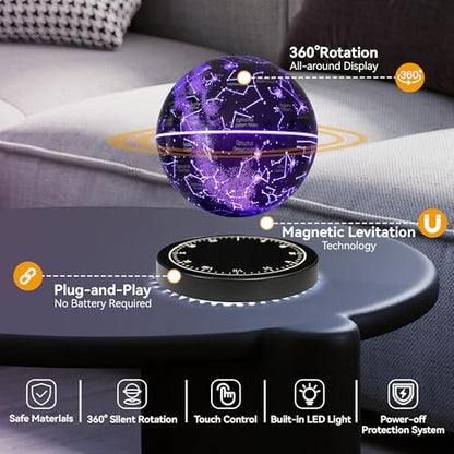 Magnetic Levitation Planet Constellation,Levitating Decor for Game Room