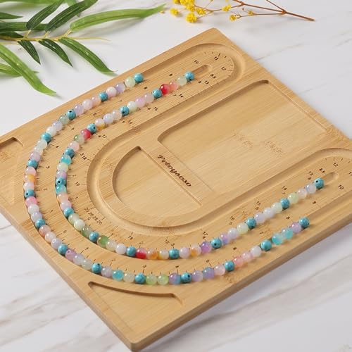 Petoysoso Bamboo Bead Board for Jewelry Making - Necklace and Bracelet Beading Board - Jewelry Making Supplies - color: Bead Board-Necklace