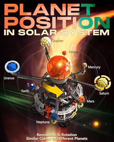 Solar System Building Set, Rotatable Space Toys for Kids, 1282Pcs