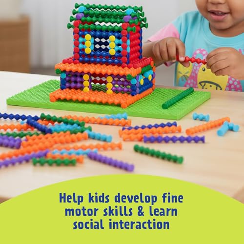 POPULAR PLAYTHINGS Playstix Play Base, Construction Toy Set - style: Green Building Base