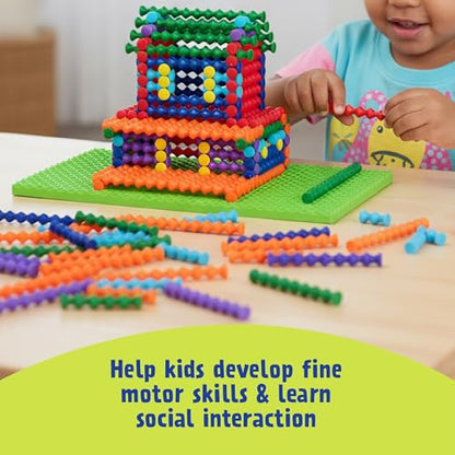POPULAR PLAYTHINGS Playstix Play Base, Construction Toy Set - style: Green Building Base
