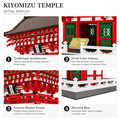 2409Pcs Kiyomizu Temple Japan Building Set World Landmark Architecture Model Collectible Toy for Kids and Adults - color: Kiyomizu Temple