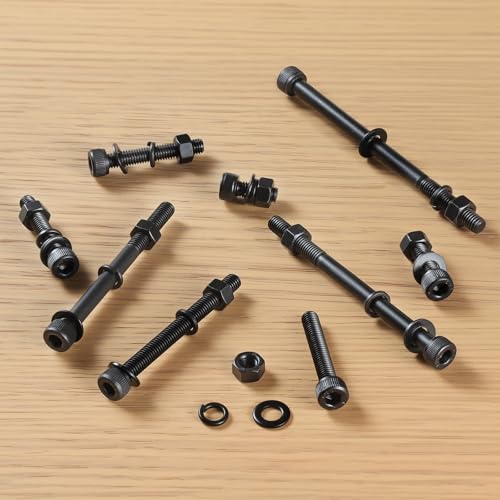 128 PCS M5 Screws Assortment Kit, 12.9 Grade Alloy Steel M5 Bolts Kit, M5x 50/60/70/80mm, Hex Socket Head Cap Screws Bolts Nuts Washers Set - size: M5x 50/60/70/80mm