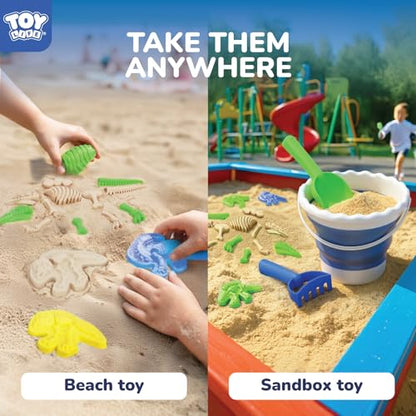 TOY Life 30-Pc Dinosaur Fossil Dig Beach Sand Set, Ages 3-8 - color: 30 Pcs Dinosaur Fossil Beach Toys