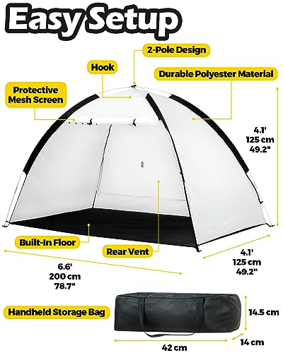 7x4x4ft Portable Spray Paint Booth Tent, Paint Tent with Built-in Floor - color: 7x4x4ft-Medium(Assembly)