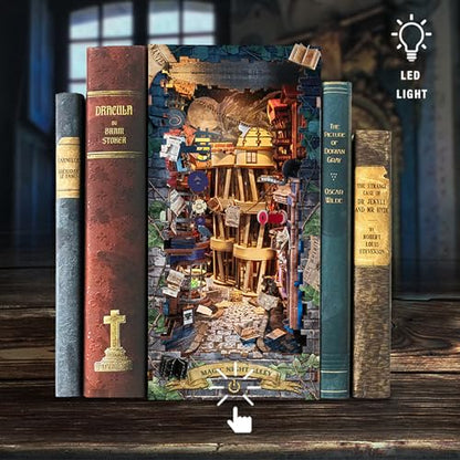 Book Nook Magic Night Alley DIY Miniature House Kit for Adults - color: Sq-16