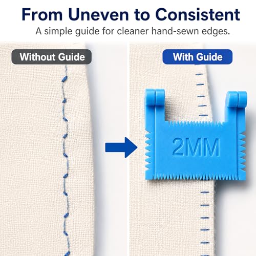 Clip-On Sewing Ruler, 6 Sizes for Edge Stitch Lock & Sewing Gauge
