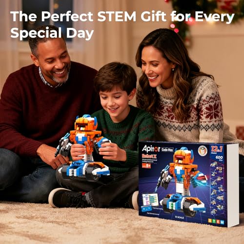 Apitor Robot Building Kit 12-in-1 Coding APP Remote STEM Toy 600 Blocks - style: Robot X