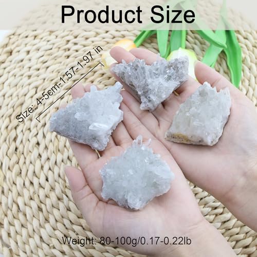 ZHIYUXI Quartz Crystals 2.8-3.5 oz Geodes Clear Quartz Crystal Cluster - color: X # Clear Quartz (2.8-3.5 Oz)