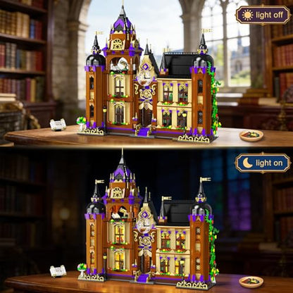 INSOON Magic School House Building Set with Lights for Adults, 3 in 1 Kit