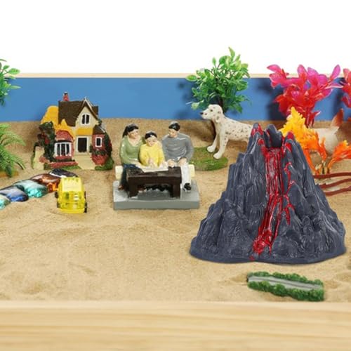 Garneck 10Pcs Simulation Volcano Toy Model - 3.14 Inch Realistic Mini Plastic Volcano Model Dinosaur World Scene Figurine Ornament for Science Experiments Fish Tank Aquarium Fairy Garden Landscape De
