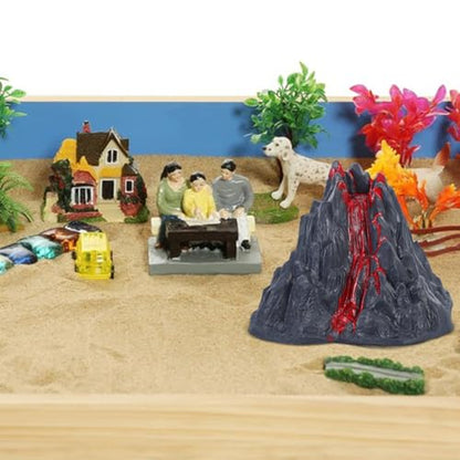 Garneck 10Pcs Simulation Volcano Toy Model - 3.14 Inch Realistic Mini Plastic Volcano Model Dinosaur World Scene Figurine Ornament for Science Experiments Fish Tank Aquarium Fairy Garden Landscape De