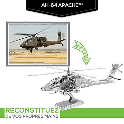 Fascinations Metal Earth AH-64 Apache 3D Metal Model Kit
