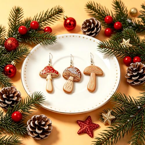 13 Pcs Holiday & Woodland Polymer Clay Cutters Set - Mushroom, Snowflake, Christmas Tree & Animal Shaped Clay Cutters for Polymer Clay Jewelry Making, Perfect Christmas & Animal Lover Gift - color: Snowflake
