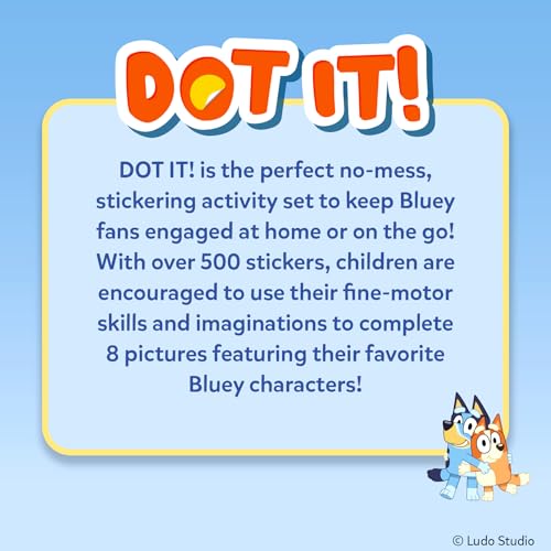 Skillmatics Dot It Bluey – Sticker Art, Travel Toy, Craft Kit for Kids - style: 2. Bluey