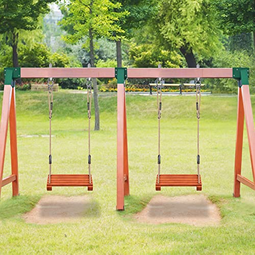 BeneLabel A-Frame Middle Swing Set Brackets, Heavy Duty Steel Swing Set Hardware with Mounting Hardware, DIY Swing Set Bracket Swing Set Kit for 2 (4x4) Legs & 1 (4x6) Beam, Green - color: Middle Swing Set Bracket