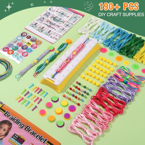 GILI Friendship Bracelet Making Kit - DIY Arts & Crafts for Girls Age 8-12 - color: yellow