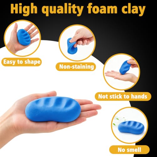 MEARCOOH Modeling air Dry Foam Clay Blue Cosplay Magic Clay 100g (3.53oz) - color: Blue, size: 100g