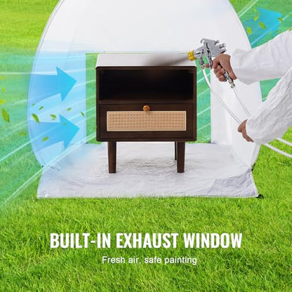VEVOR Paint Booth Tent, 40 x 35 x 40 in Pop-Up Portable Spray Paint Tent with Built-in Floor, Exhaust Window and Storage Bag, Foldable Paint Booth for Furniture, DIY Hobby Tool Painting Station - size: L40*W35*H40inch