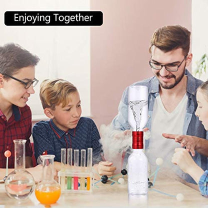 Tornado Maker, Weather Toys, Ultra-Light Aluminum Connecting Tube, Including 2 Empty Bottles, Watertight Tornado Toy, Suitable for Kids' Science Experiments (Green) - color: Green