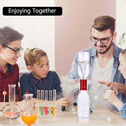 Tornado Maker, Weather Toys, Ultra-Light Aluminum Connecting Tube, Including 2 Empty Bottles, Watertight Tornado Toy, Suitable for Kids' Science Experiments (Blue) - color: Blue