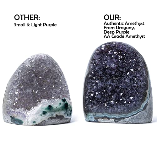 0.5-1 lb Natural Amethyst Geode, AA Grade Healing Crystal - size: 0.5 Pound-1 Pound