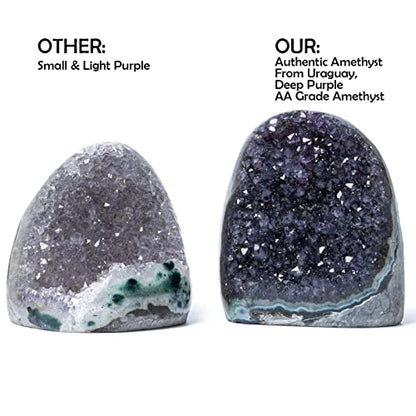 0.5-1 lb Natural Amethyst Geode, AA Grade Healing Crystal - size: 0.5 Pound-1 Pound