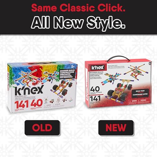K'NEX - 40 Model Building Set‚ 141 Pieces, STEM Toy, Engineering Play, Creative Construction‚ Ages 5+ - style: Beginner 40 Model