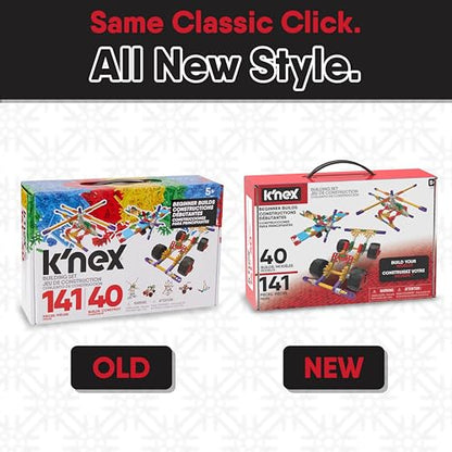 K'NEX - 40 Model Building Set‚ 141 Pieces, STEM Toy, Engineering Play, Creative Construction‚ Ages 5+ - style: Beginner 40 Model