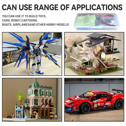 Flever 17 Pcs Gundam Model Tools Kit, Hobby Building Tools Kit, Basic Model Assembly Tool Set for Dollhouse Miniature Building and Fixing Robots, Airplane, Cars