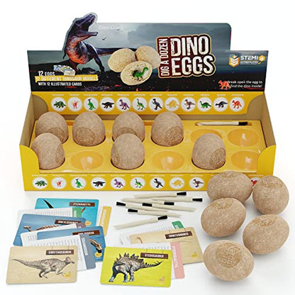 Dig a Dozen Dino Egg Kit for Kids - 12 Eggs & Surprise Dinosaurs