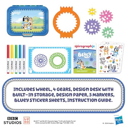 Spirograph Jr Bluey Toys Toddler Arts and Crafts for Kids Drawing Kit - style: Bluey