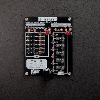 Ohm’s Craft – DIY Educational Soldering Kit | Demonstrate Series & Parallel Resistor Networks | STEM Learning Board with LED Feedback & Test Points for Teens & Hobbyists