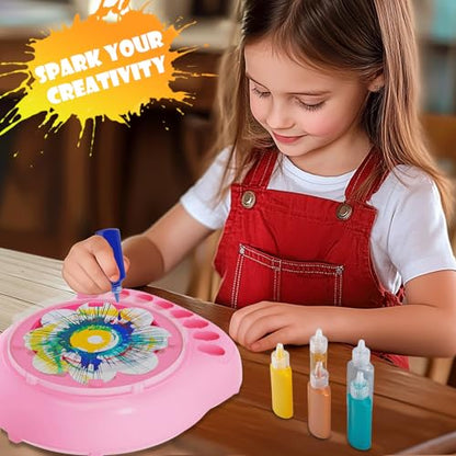 Spin Art Machine for Kids, Paint Spinner Arts & Crafts Kit for Ages 4-12 - color: Pink