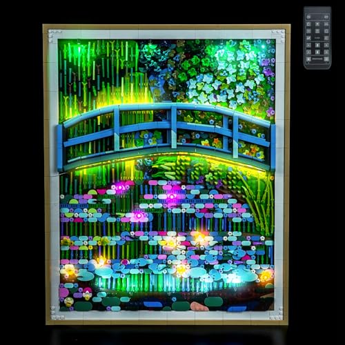 LocoLee Light kit Compatible with Lego 31220 Claude Monet – Bridge Over a Pond of Water Lilies - No Actual Model Only Lights, LED Lighting Compatible with Lego 31220 Monet (RC Version) - style: RC Version