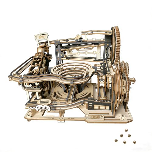 3D Wooden Puzzles for Adults Wood Marble Run DIY Mechanical Craft Model Kit