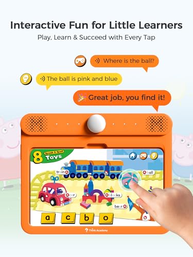 Think Academy Interactive Learning Pad with Flash Cards for Kids Ages 3-5
