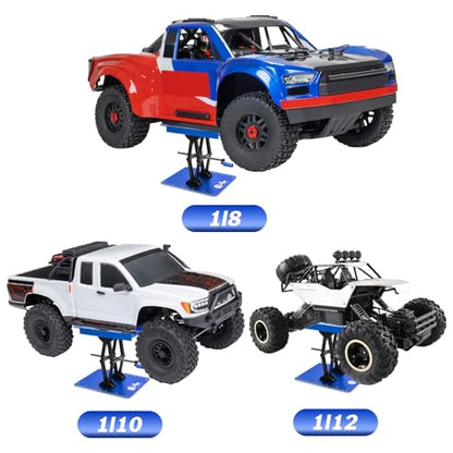RC Car Work Stand Lift Lower w/Screw Tray for 1/8 1/10 1/12 RC Cars, Blue - color: Blue