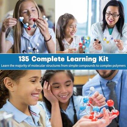 208 Pcs Organic Chemistry Model Kit, Portable Molecular Model Kits - style: Combination1 208Pcs