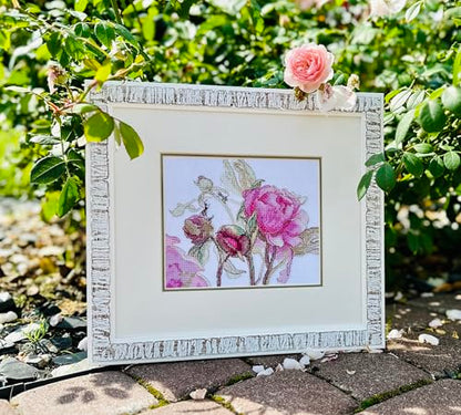 Aine A1009 Peonies. Delight Counted Cross Stitch Kit 7 x 6 in - size: Peonies. Delight