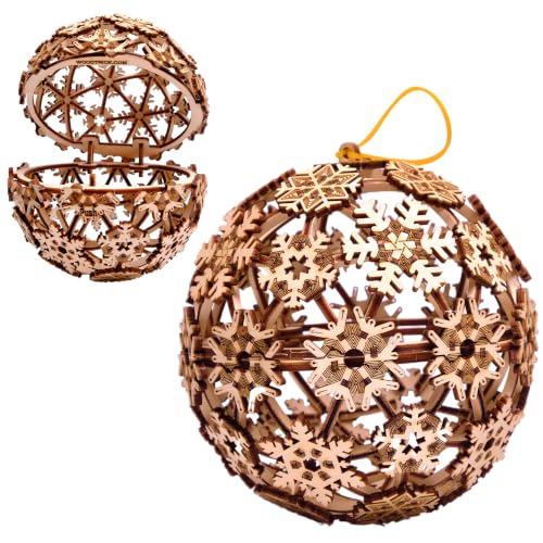Wood Trick Christmas Ball 3D Wooden Puzzles for Adults to Build