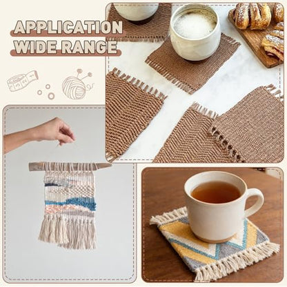 Adjustable Tapestry Weaving Loom, Wooden Loom Kit for Fiber Art Crafts