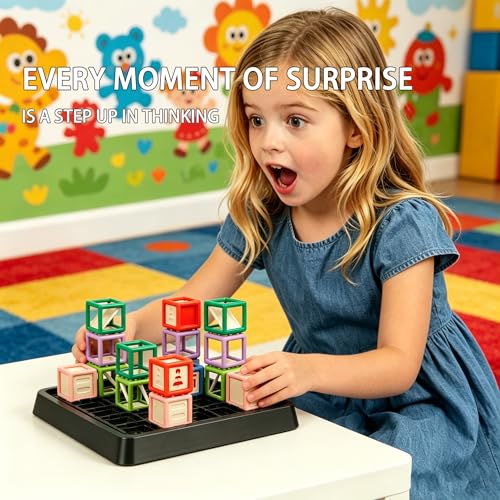2026 New Laser Maze Reasoning Game, STEM Toys for Ages 8-13 with 60+ Challenges Puzzle Game, Ultimate STEM Logic Toys 37 Pcs Cubes, Learning Educational Toys Thinking Logic Games Ideal Children Gift