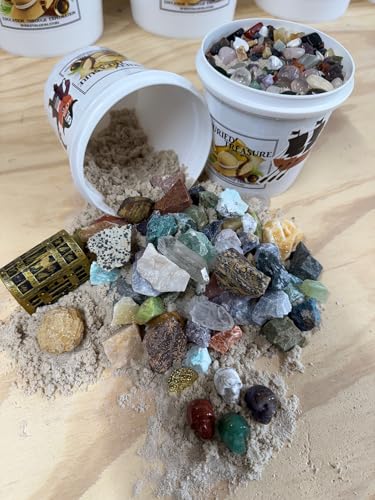 Quart MINI Miner Pirate Mining Bucket, Unique Gift, Geology KIT, Crack Your OWN GEODE, Crystal Bucket